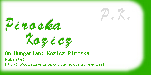piroska kozicz business card
